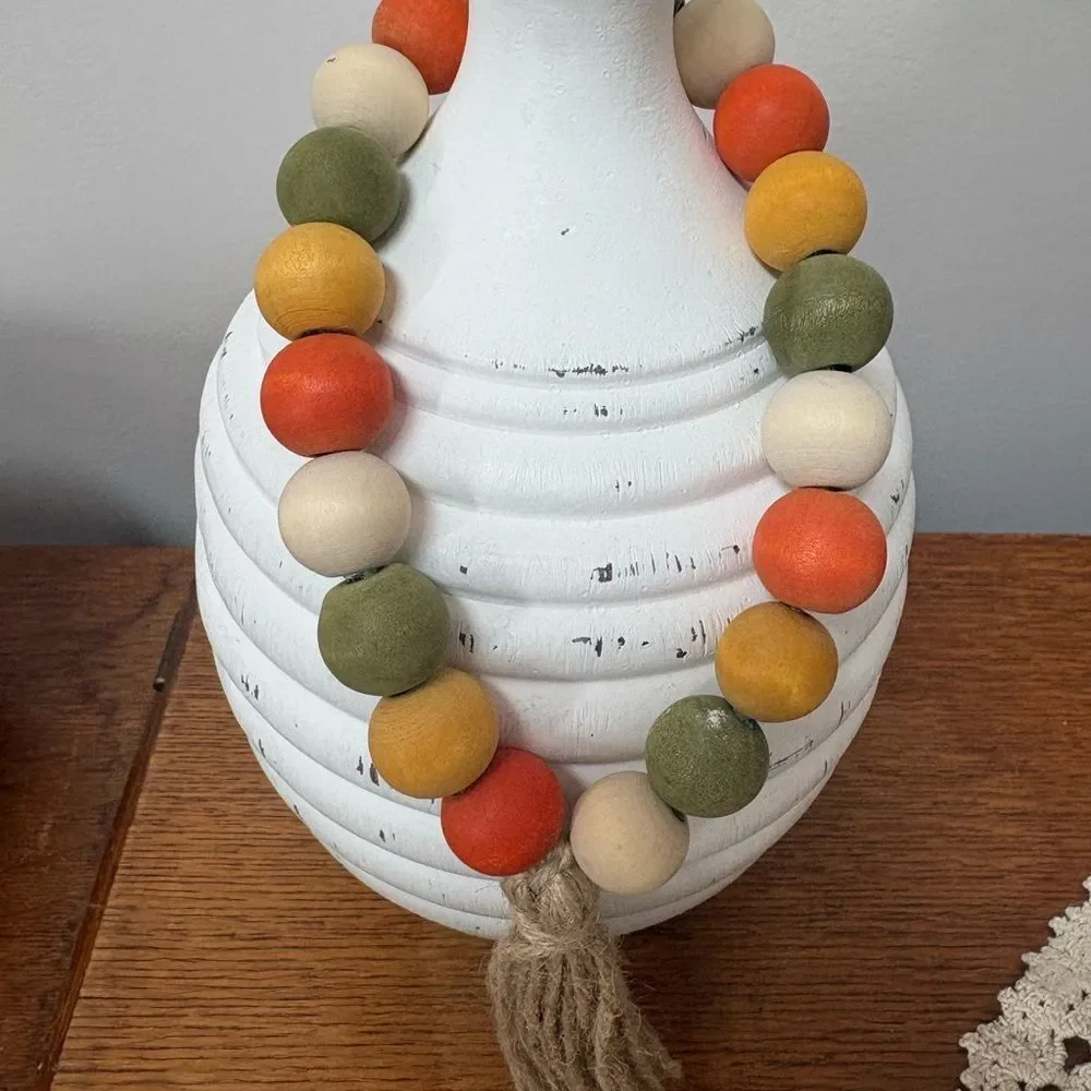Autumn Beaded Loop Garland Fall Decor Holiday Tier Tray Decor Tabletop Decor